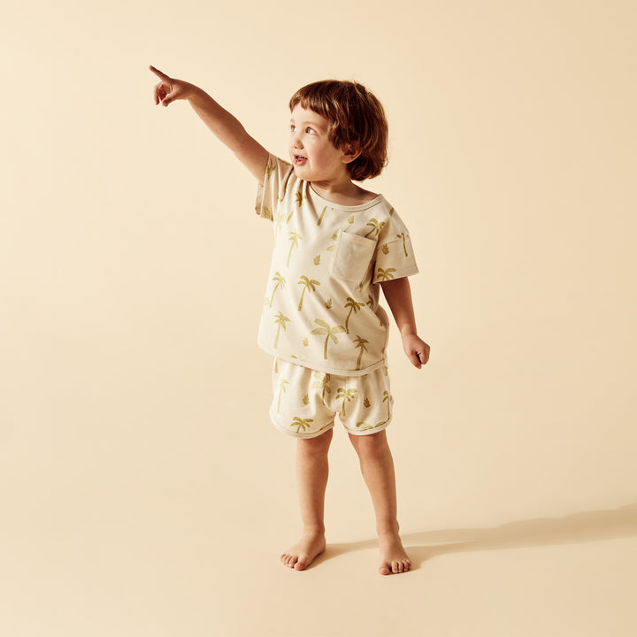 Wilson and Frenchy Palm Days Organic Tee - Natural