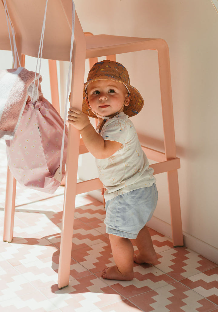 Acorn On The Tools Wide Brim Infant Hat