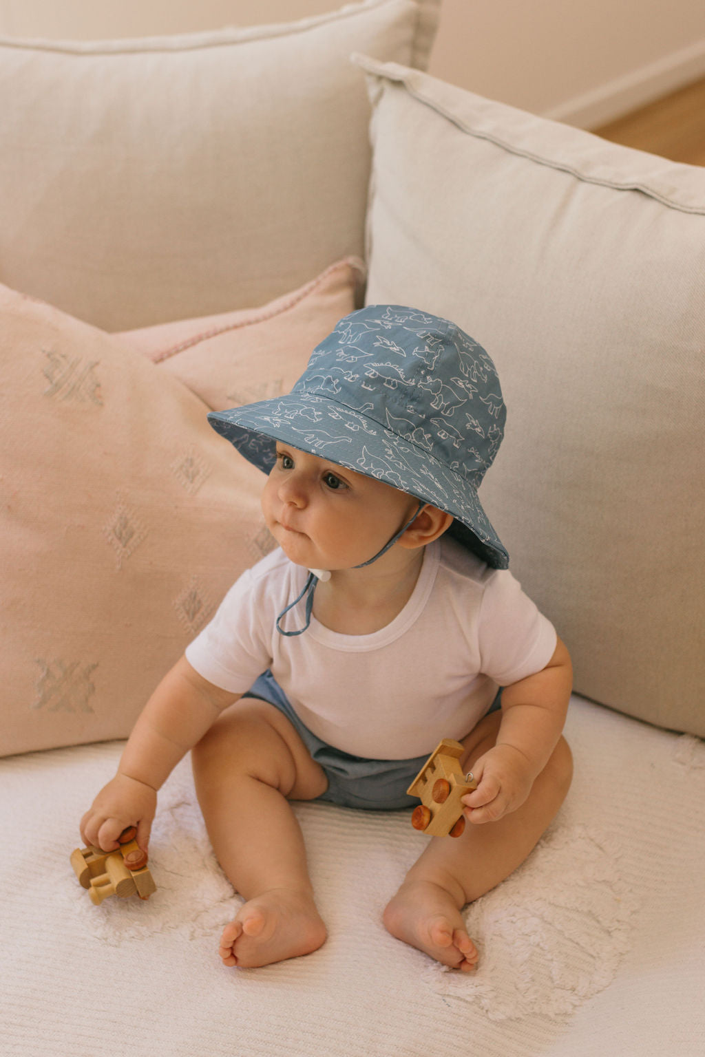 Acorn Sketch-a-Saurus Wide Brim Infant Hat