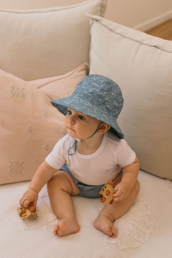 Acorn Sketch-a-Saurus Wide Brim Infant Hat