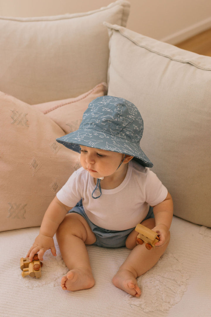 Acorn Sketch-a-Saurus Wide Brim Infant Hat