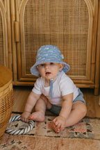Clouds Stretch Cotton Wide Brim Sun Hat
