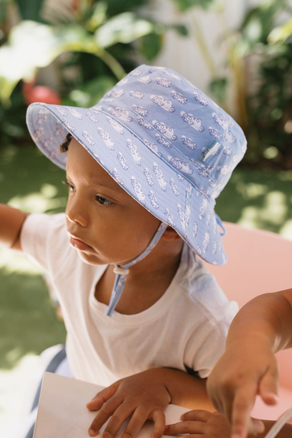 Acorn Clouds Stretch Cotton Wide Brim Sun Hat