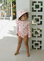 Starfish Wide Brim Swim Hat