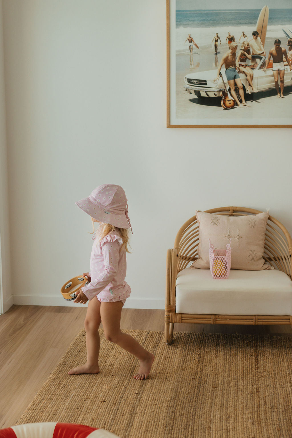 Acorn Daisy Fields Wide Brim Swim Hat