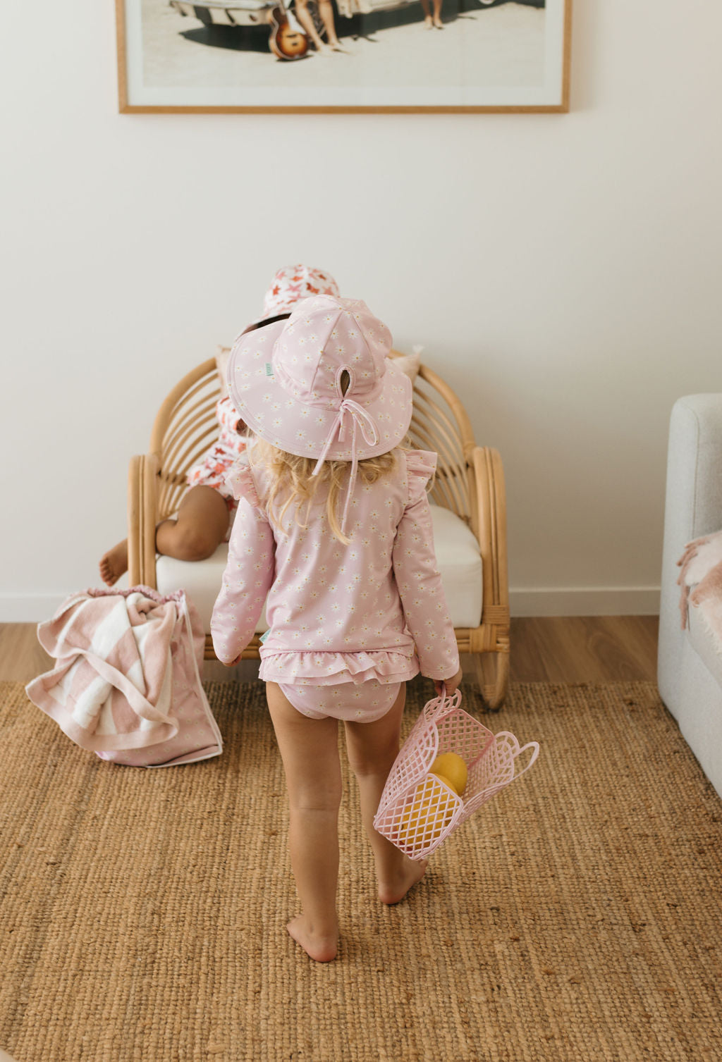 Acorn Daisy Fields Wide Brim Swim Hat