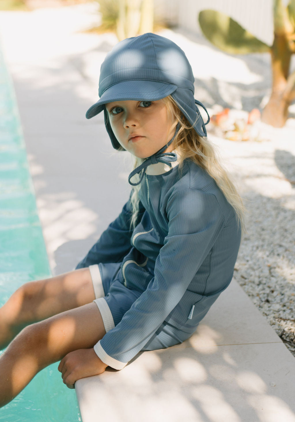 Acorn Atlantic Blue Swim Flap Cap