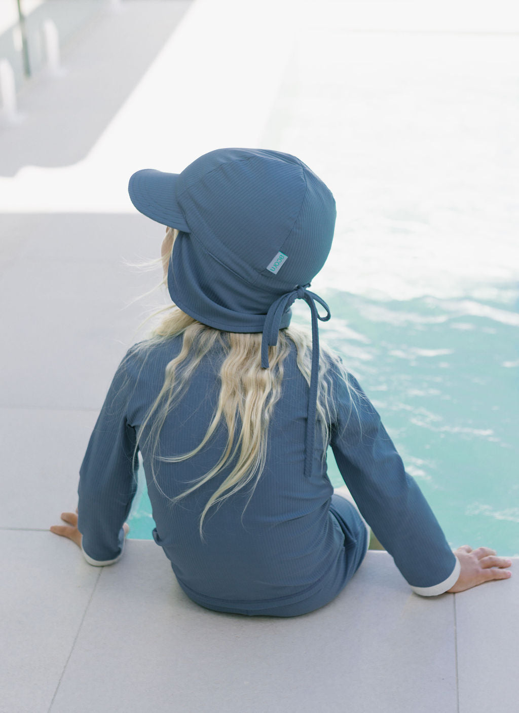 Acorn Atlantic Blue Swim Flap Cap