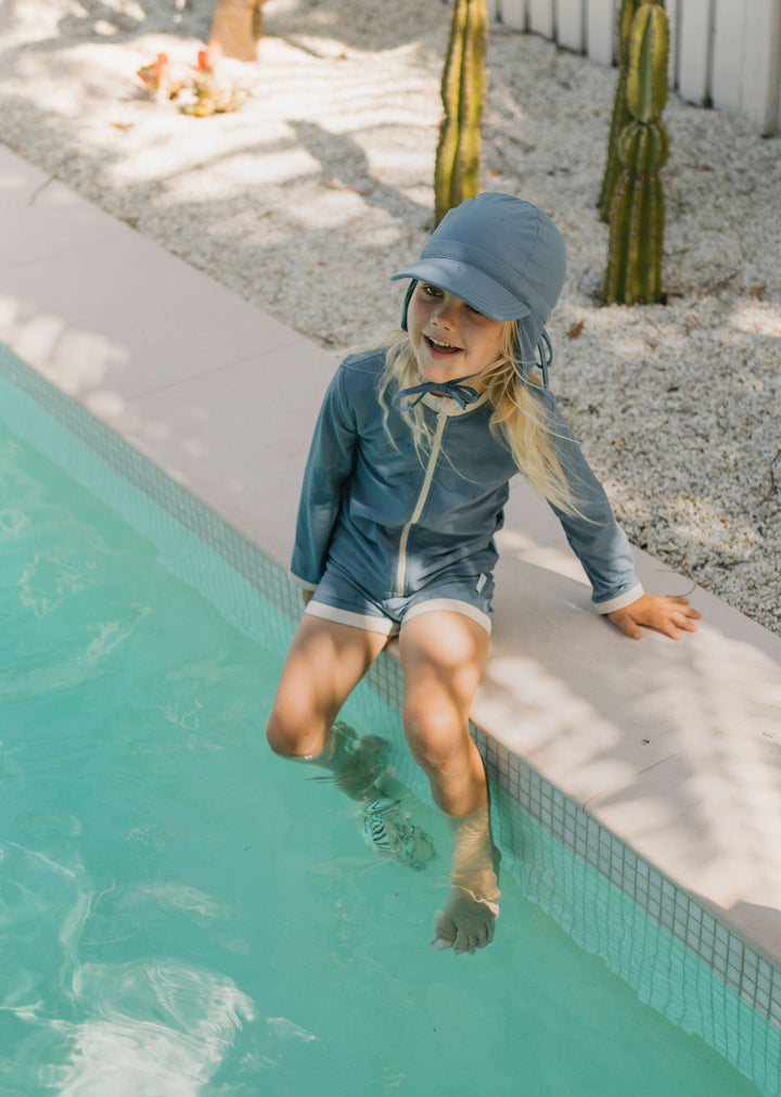 Acorn Atlantic Blue Swim Flap Cap