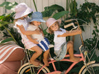 Lavender Checks Broad Brim Bucket Hat