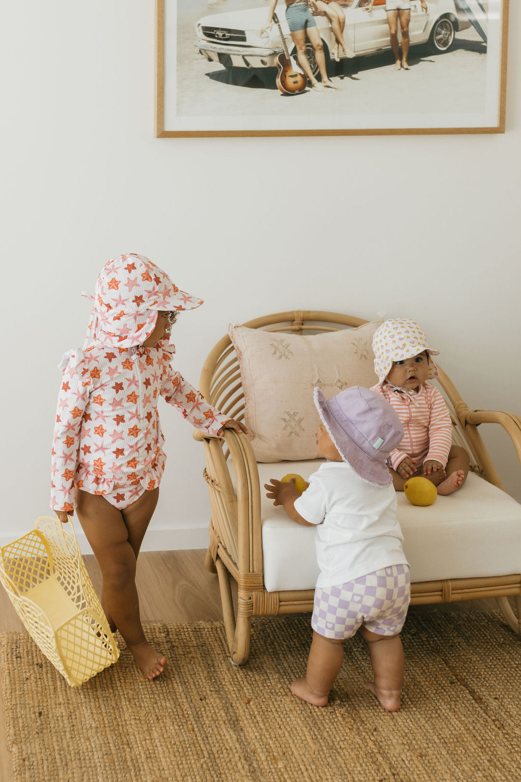Acorn Lavender Frayed Bucket Hat