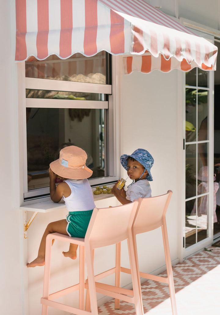 Acorn Terry Towling Bucket Hat - Peach