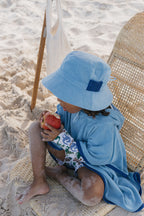 Terry Towling Bucket Hat - Mid Blue
