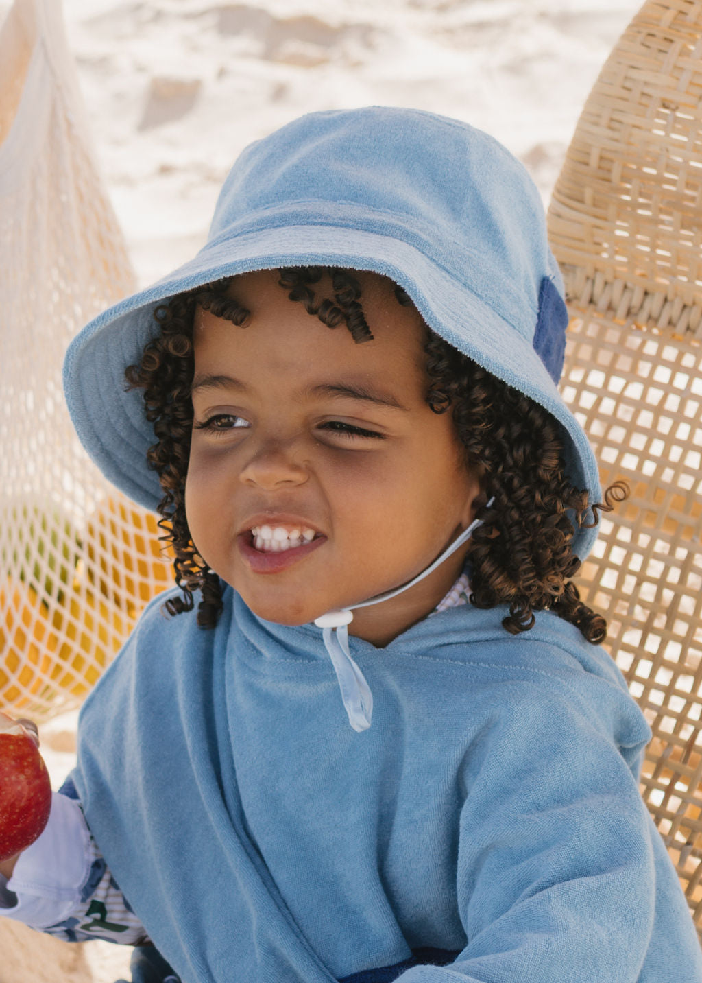 Acorn Terry Towelling Bucket Hat - Mid Blue