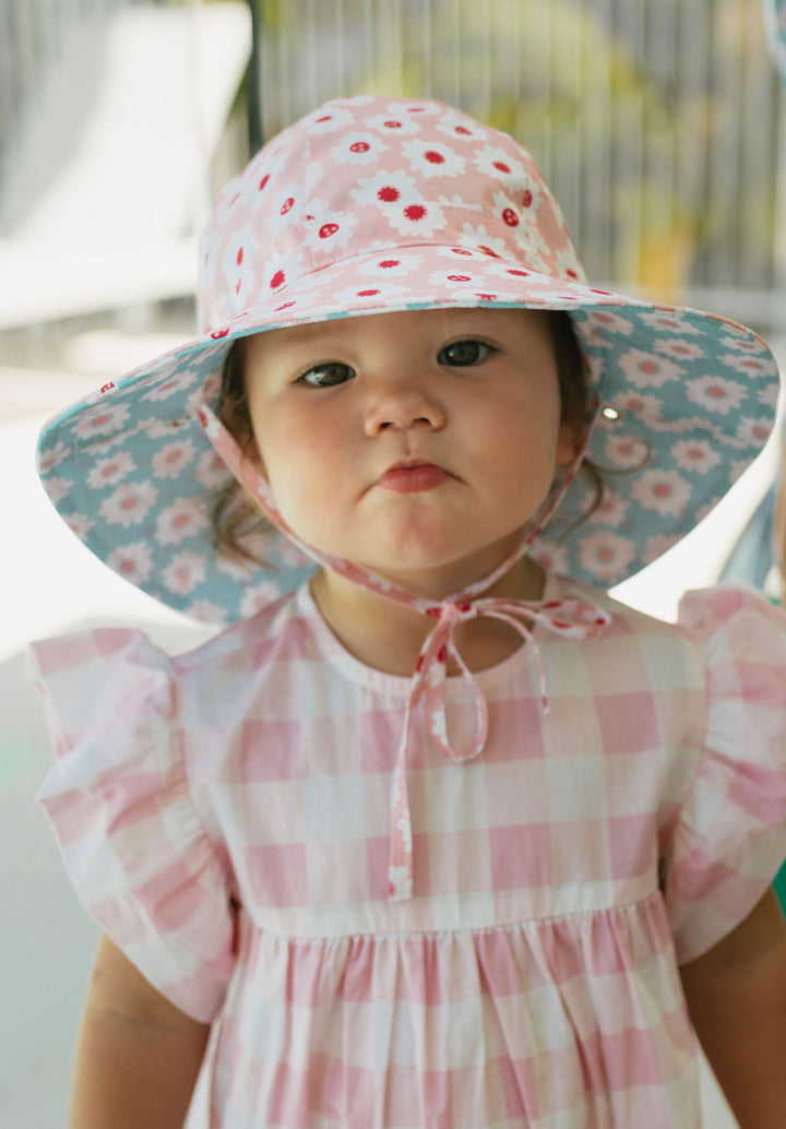 Acorn Camellia Wide Brim Reversible Sun Hat