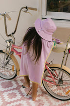 Lavender Terry Towling Hooded Towel