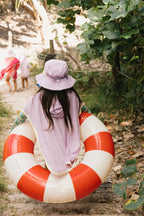 Lavender Terry Towling Hooded Towel
