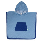 Mid Blue Terry Towling Hooded Towel