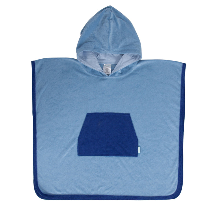 Acorn Mid Blue Terry Towling Hooded Towel