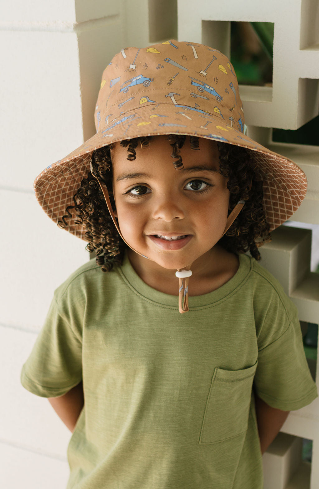 Acorn On The Tools Wide Brim Bucket Hat