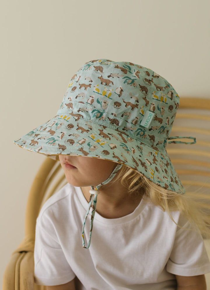 Acorn Aussie Bush Friends Wide Brim Infant Hat