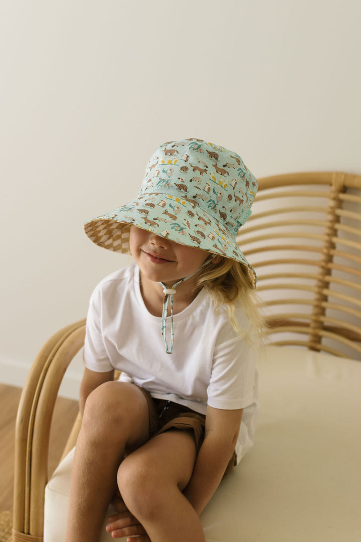 Acorn Aussie Bush Friends Wide Brim Infant Hat