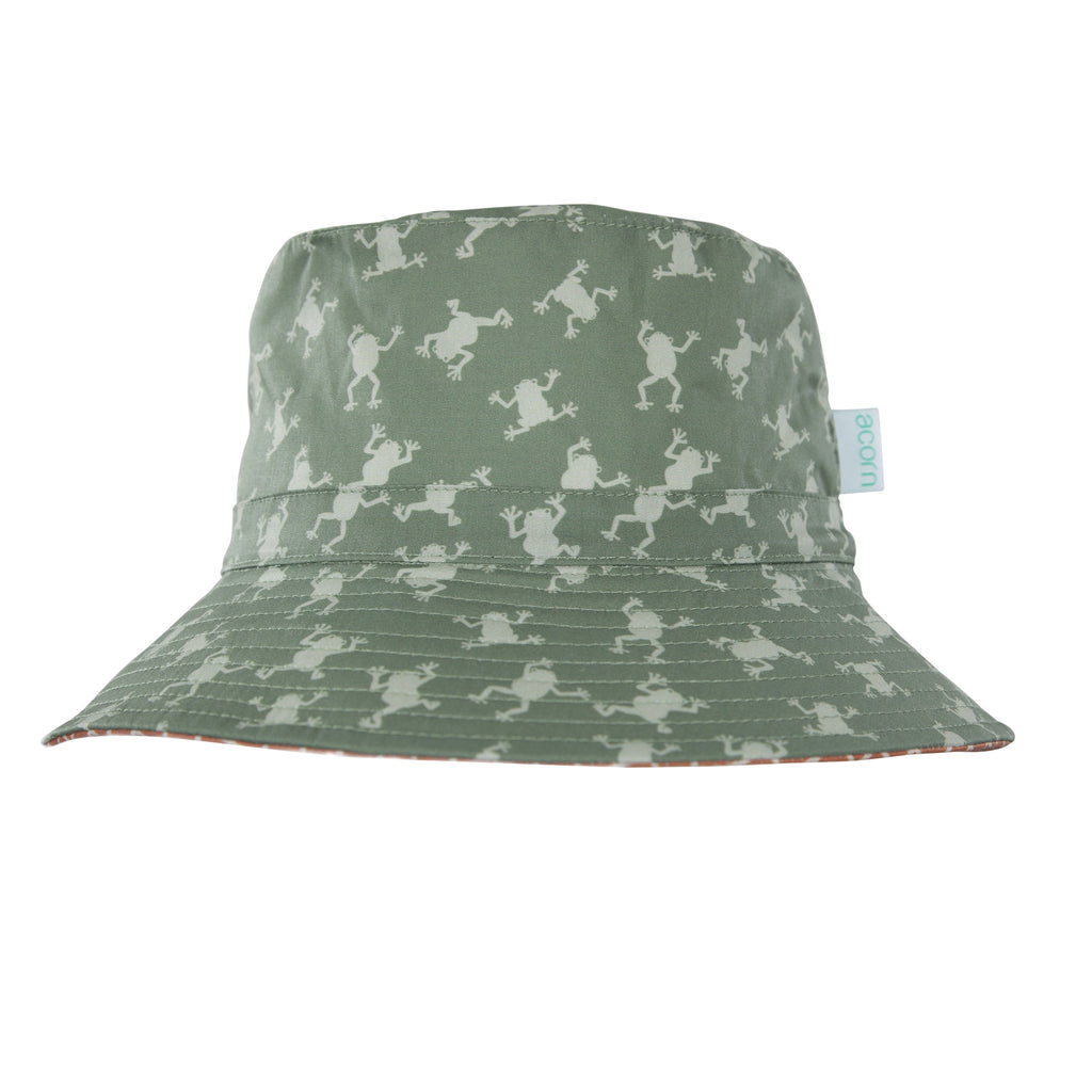 Acorn Frogs Wide Brim Bucket Hat
