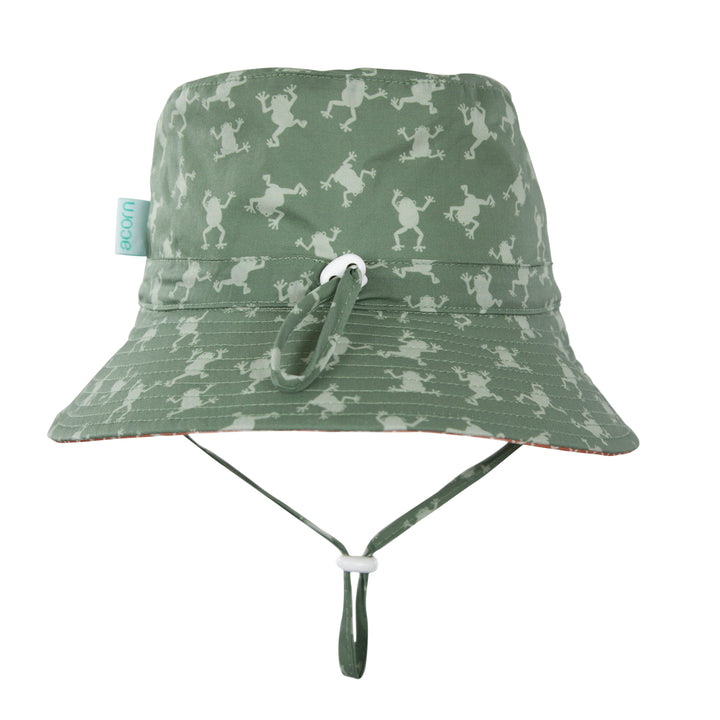 Acorn Frogs Wide Brim Bucket Hat