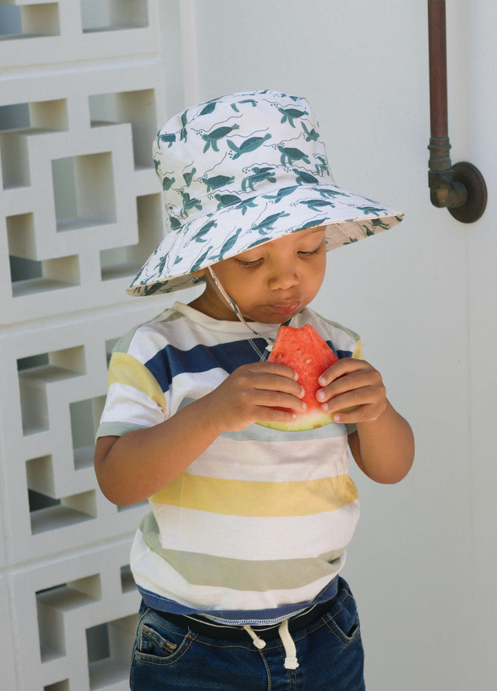 Acorn Turtles Wide Brim Bucket Hat