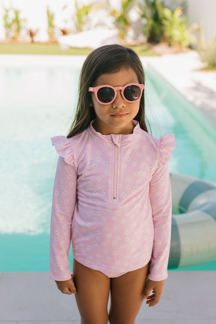 Acorn Daisy Fields UPF 50+ Rashie Zip Top and Bottoms