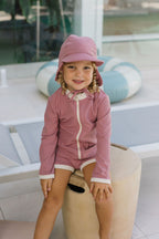 Wild Rose UPF 50+ Zip Rashie Top and Shorts