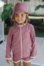 Wild Rose UPF 50+ Zip Rashie Top and Shorts