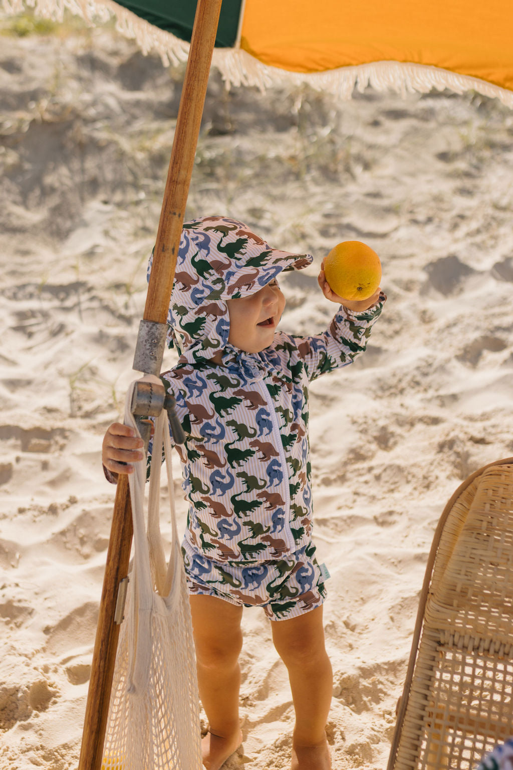 Acorn T-Rex UPF 50+ Zip Rashie Top and Shorts
