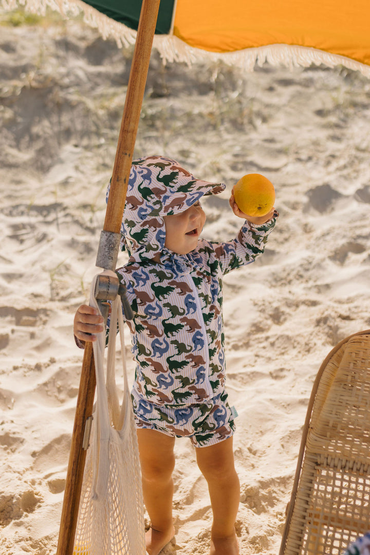 Acorn T-Rex UPF 50+ Zip Rashie Top and Shorts