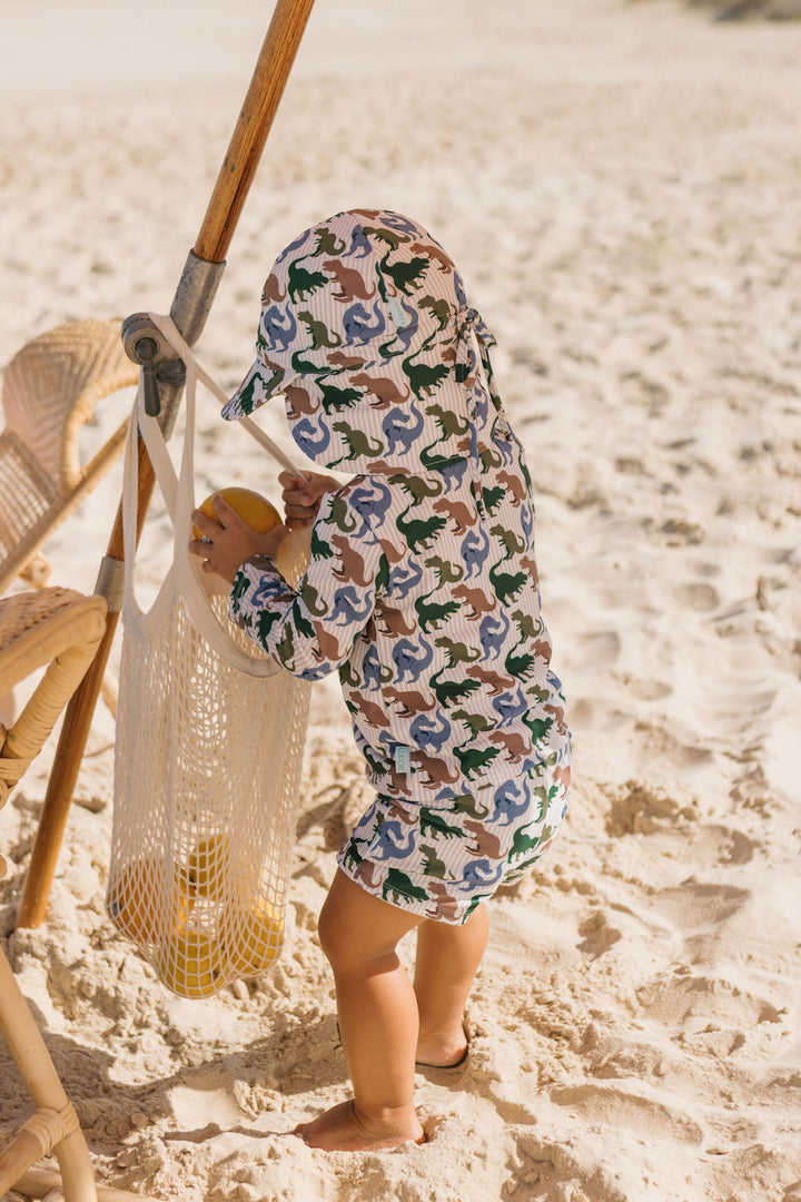 Acorn T-Rex UPF 50+ Zip Rashie Top and Shorts