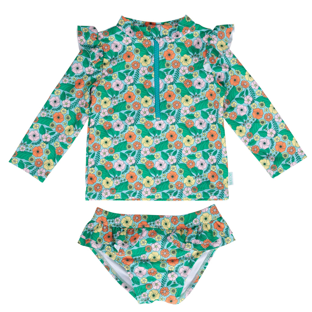 Acorn Eden UPF 50+ Rashie Zip Top and Bottoms