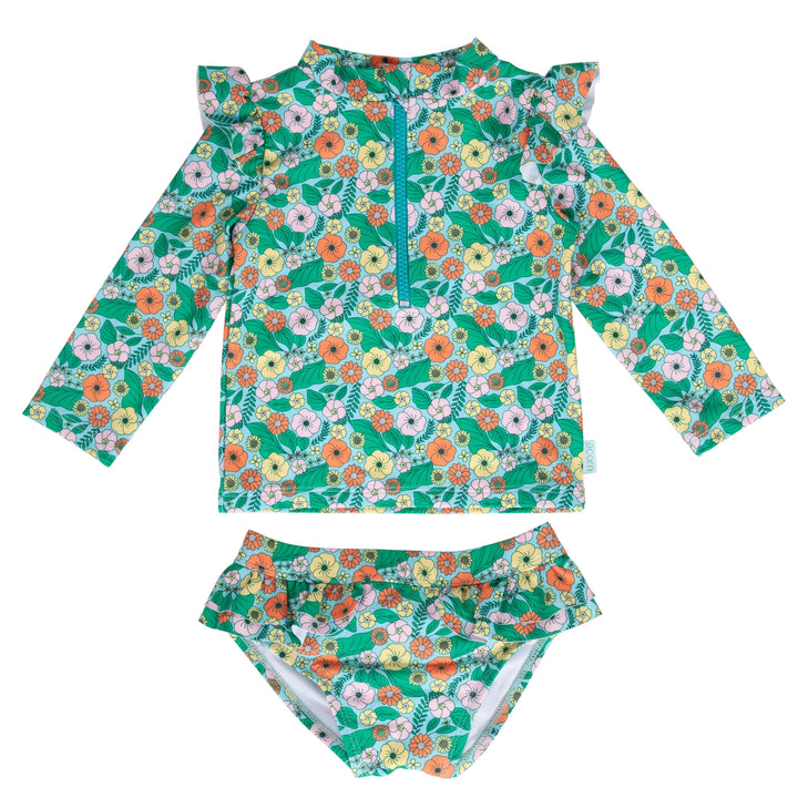 Acorn Eden UPF 50+ Rashie Zip Top and Bottoms