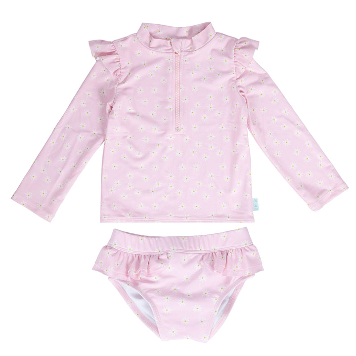 Acorn Daisy Fields UPF 50+ Rashie Zip Top and Bottoms