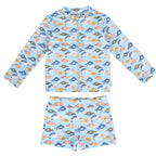 Pool Floats UPF 50+ Zip Rashie Top and Shorts