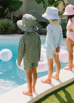School Of Fish Wide Brim Swim Bucket Hat