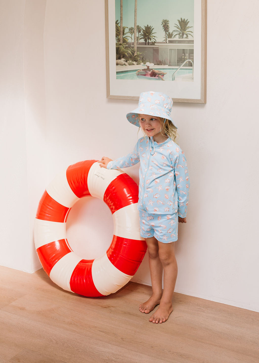 Marine Friends Wide Brim Swim Bucket Hat