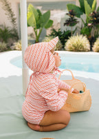 Pink Ripples Swim Flap Cap