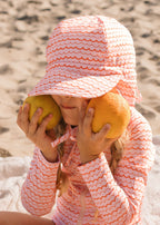 Pink Ripples Swim Flap Cap