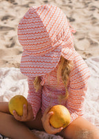 Pink Ripples Swim Flap Cap