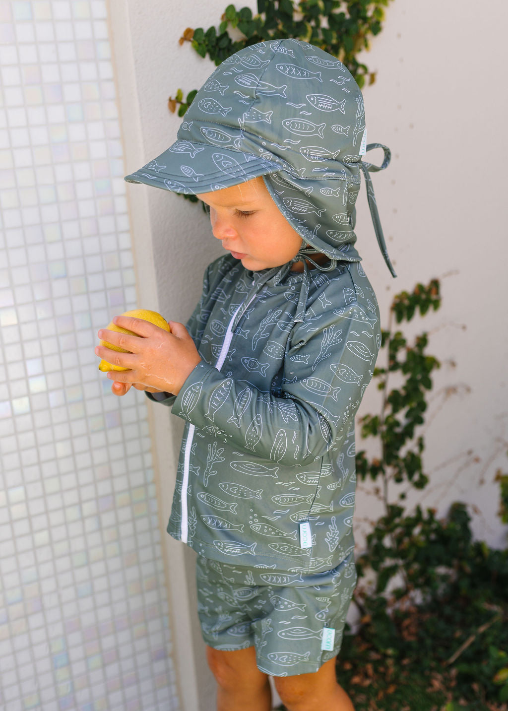 School Of Fish Swim Flap Cap