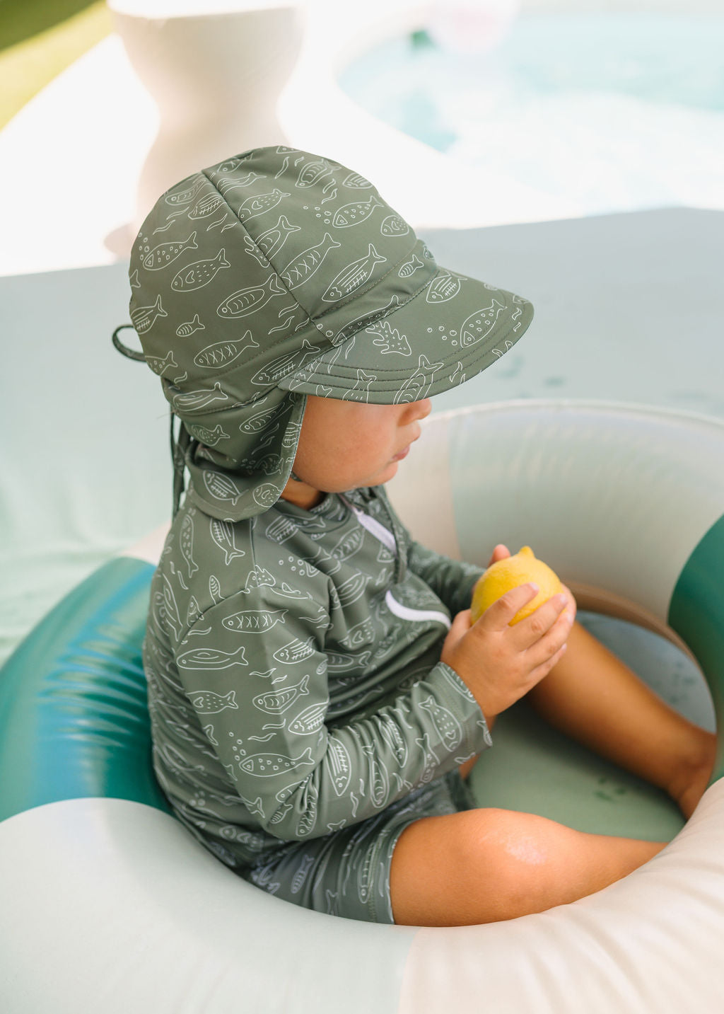 School Of Fish Swim Flap Cap