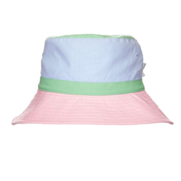 Pink Colour Block Wide Brim Bucket Hat