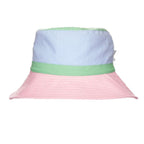 Pink Colour Block Wide Brim Bucket Hat