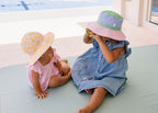Pink Colour Block Wide Brim Bucket Hat