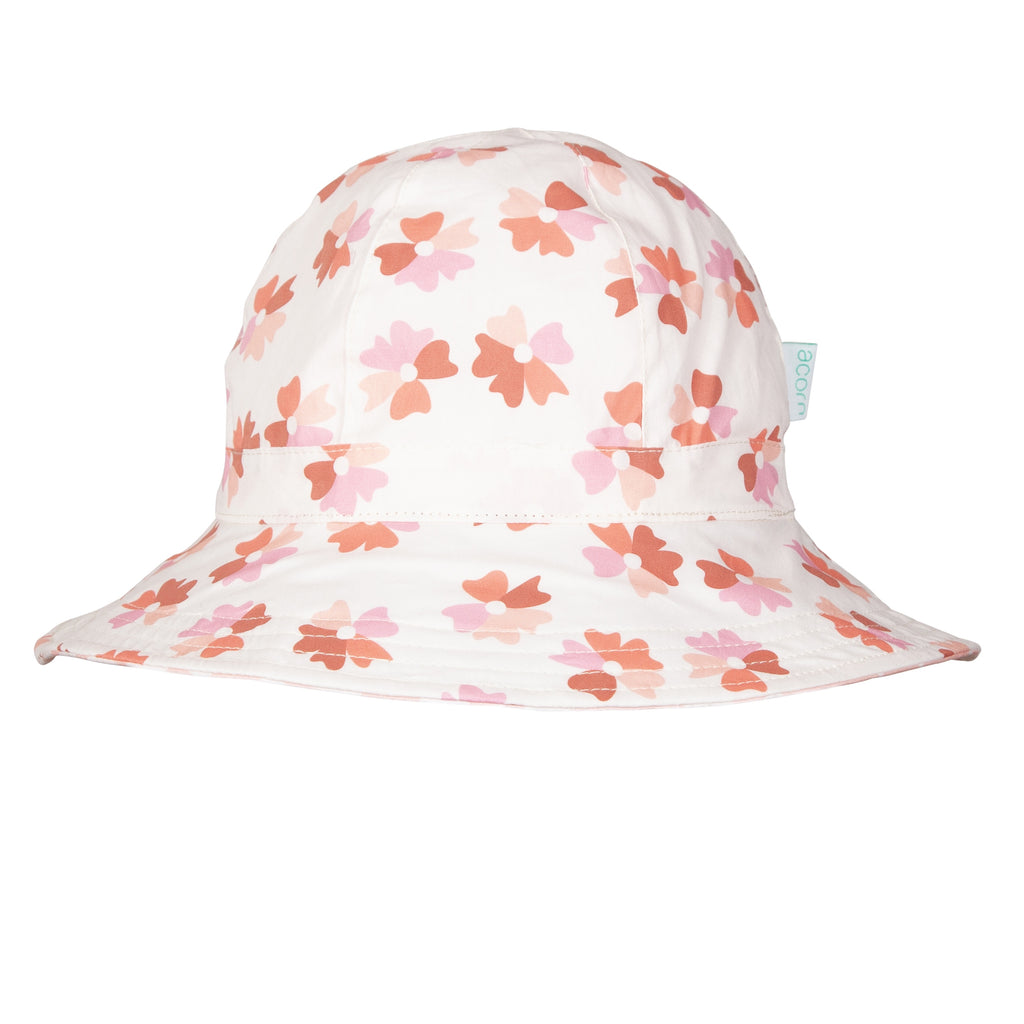 Coral Bloom Reversible Wide Brim Sunhat
